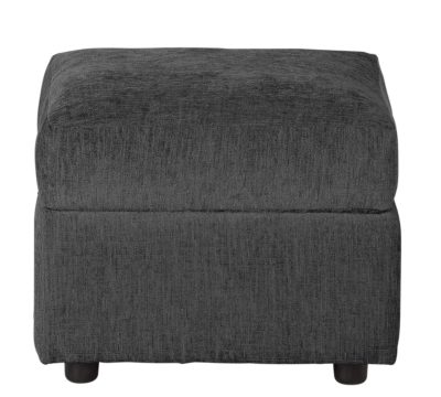HOME - Tessa - Fabric Footstool - Charcoal